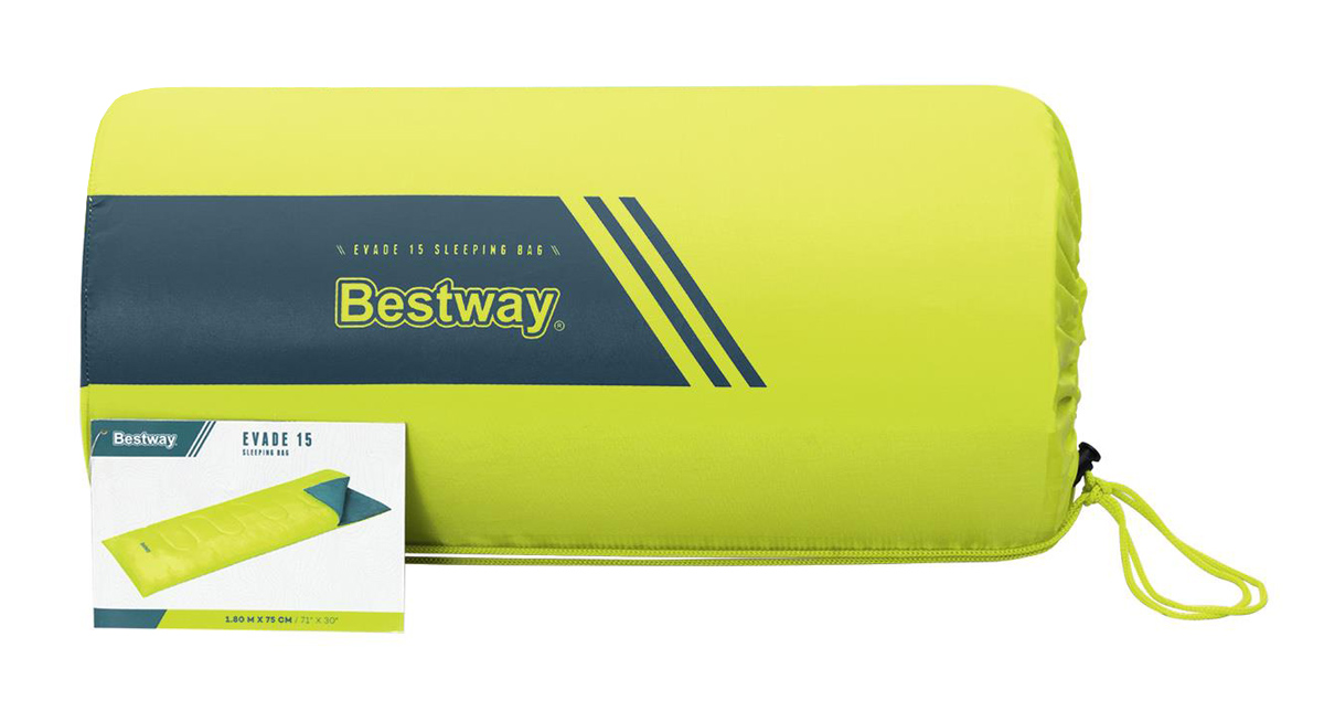 BESTWAY sleeping bag 68099, μονό, 180x75cm, lime - Image 4