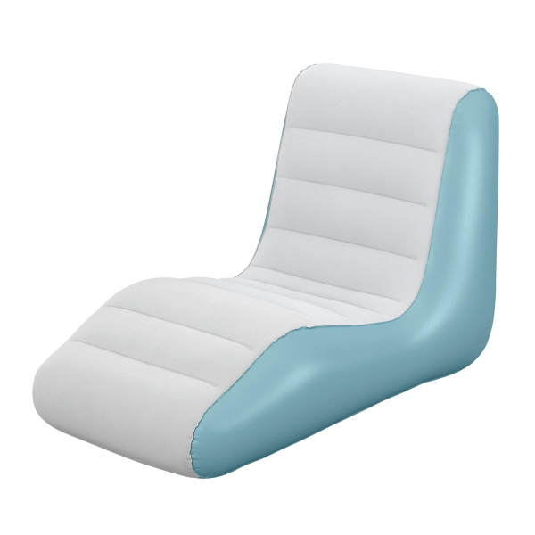BESTWAY φουσκωτή πολυθρόνα 75127, 133x79x88cm, γαλάζια/λευκή
