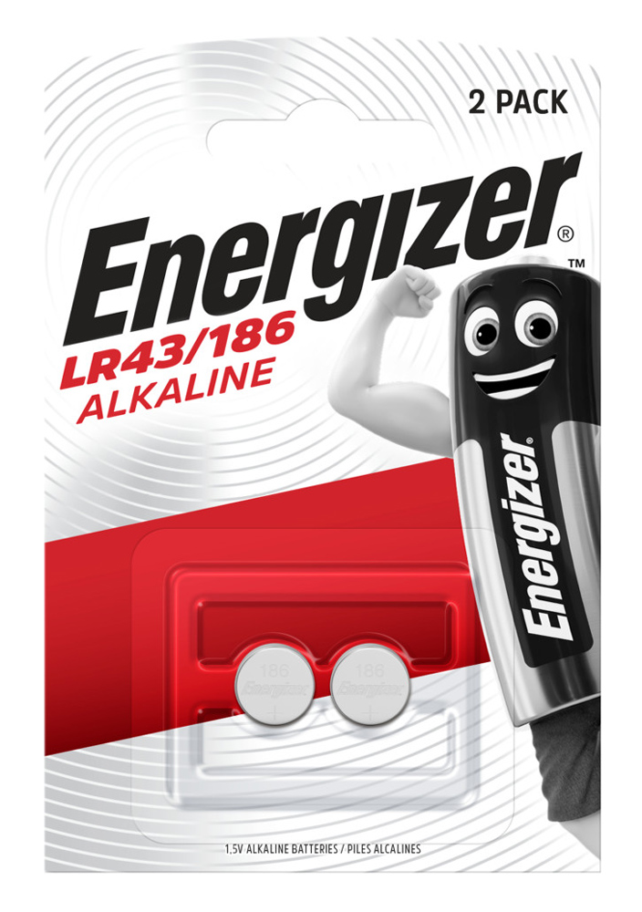 ENERGIZER αλκαλικές μπαταρίες LR43/186, 1.5V, 2τμχ