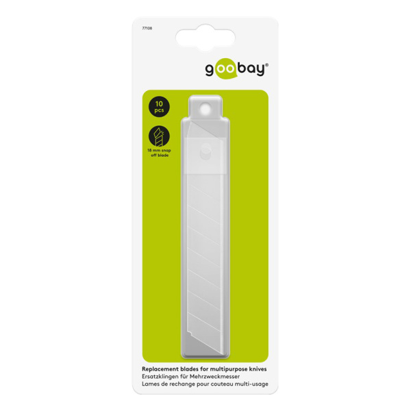 Alternative view of GOOBAY ανταλλακτικές λεπίδες για κοπίδι 77108, 18mm, 10τμχ