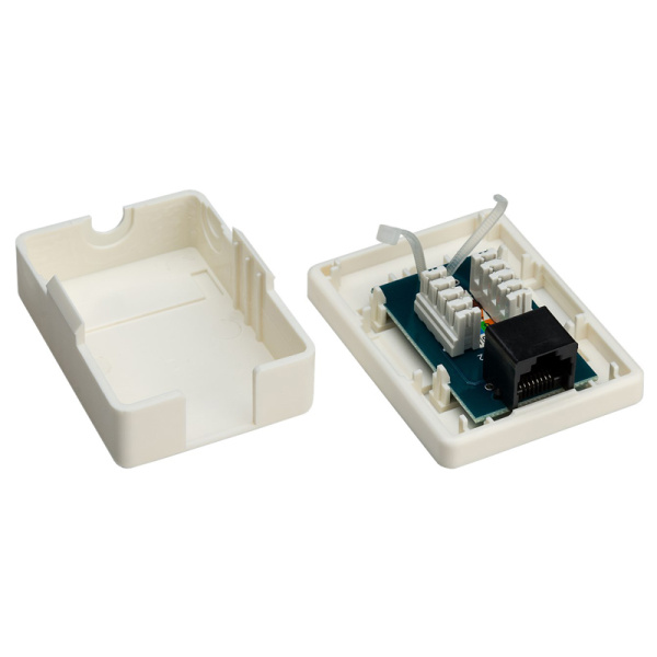 Alternative view of GOOBAY επιτοίχια πρίζα δικτύου 77632, 1 θύρα RJ45, CAT 6 UTP, λευκή