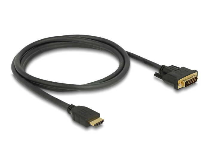 DELOCK καλώδιο HDMI σε DVI 85653, 2K/60Hz, 7.92 Gbps, 1.5m, μαύρο - Image 2