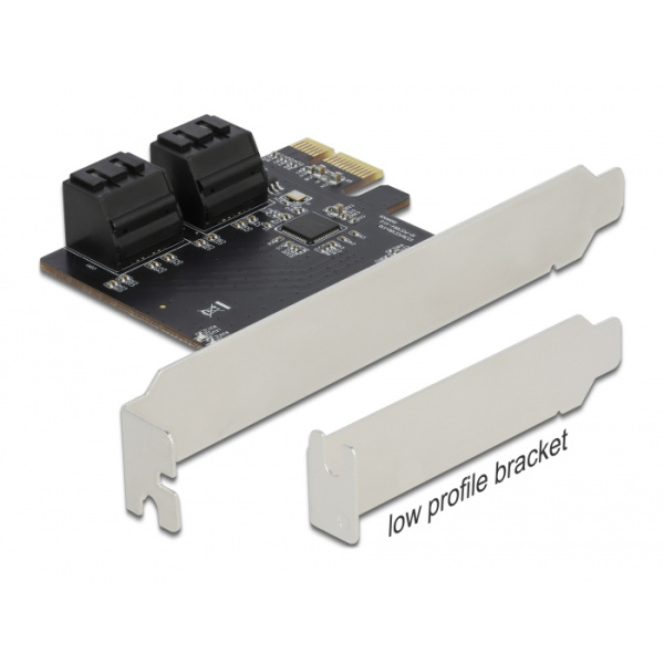 Alternative view of DELOCK κάρτα επέκτασης PCIe σε 4x SATA 90010, 6Gb/s, Low Profile