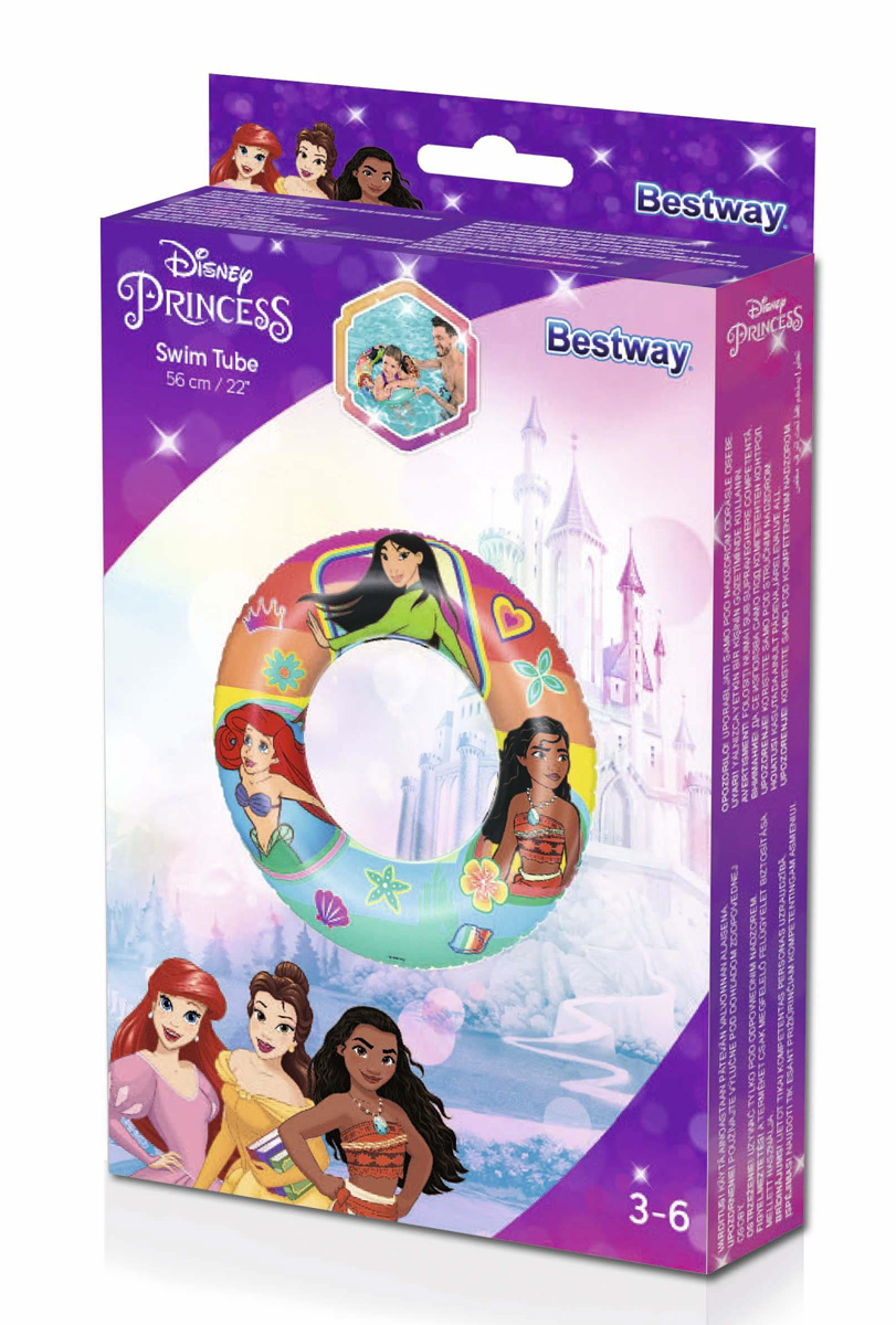 BESTWAY παιδικό σωσίβιο κουλούρα 91043, 56cm, 3-6 ετών, Disney Princess - Image 6