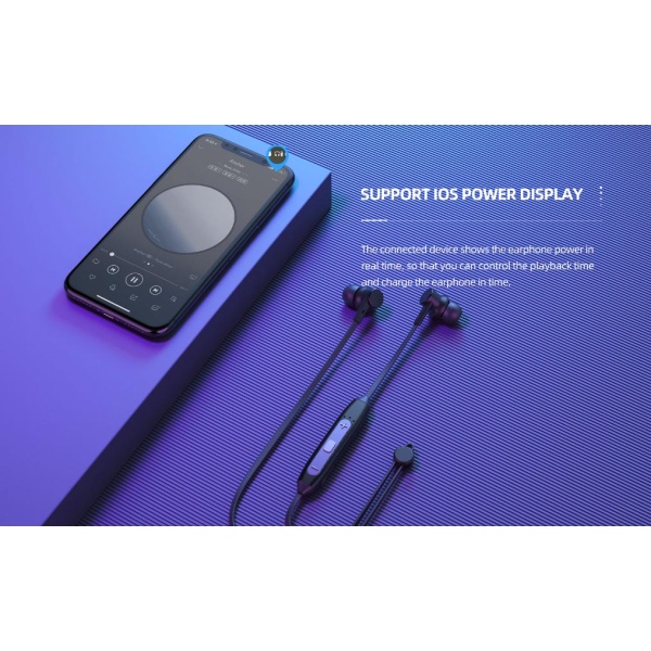 Alternative view of CELEBRAT earphones A20 με μαγνήτη, Bluetooth, 10mm, 70mAh, μαύρα