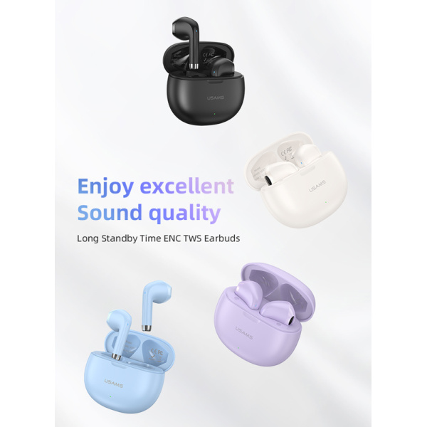 Alternative view of USAMS earphones με θήκη φόρτισης US-YO17, True Wireless, Φ13mm, μαύρα