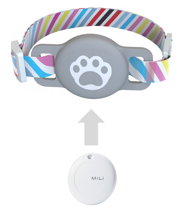 MILI κολάρο με θήκη smart tag MiCollar για γάτες, γκρι - Image 2