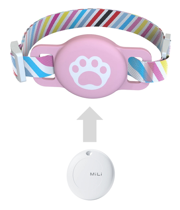 MILI κολάρο με θήκη smart tag MiCollar για γάτες, ροζ - Image 2