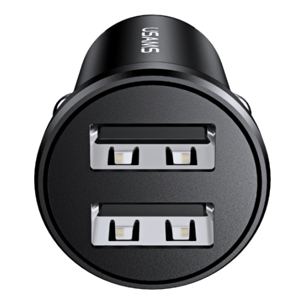 Alternative view of USAMS φορτιστής αυτοκινήτου C20, 2x USB, 2.4A, μαύρος