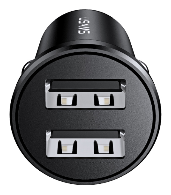 USAMS φορτιστής αυτοκινήτου C20, 2x USB, 2.4A, μαύρος - Image 2
