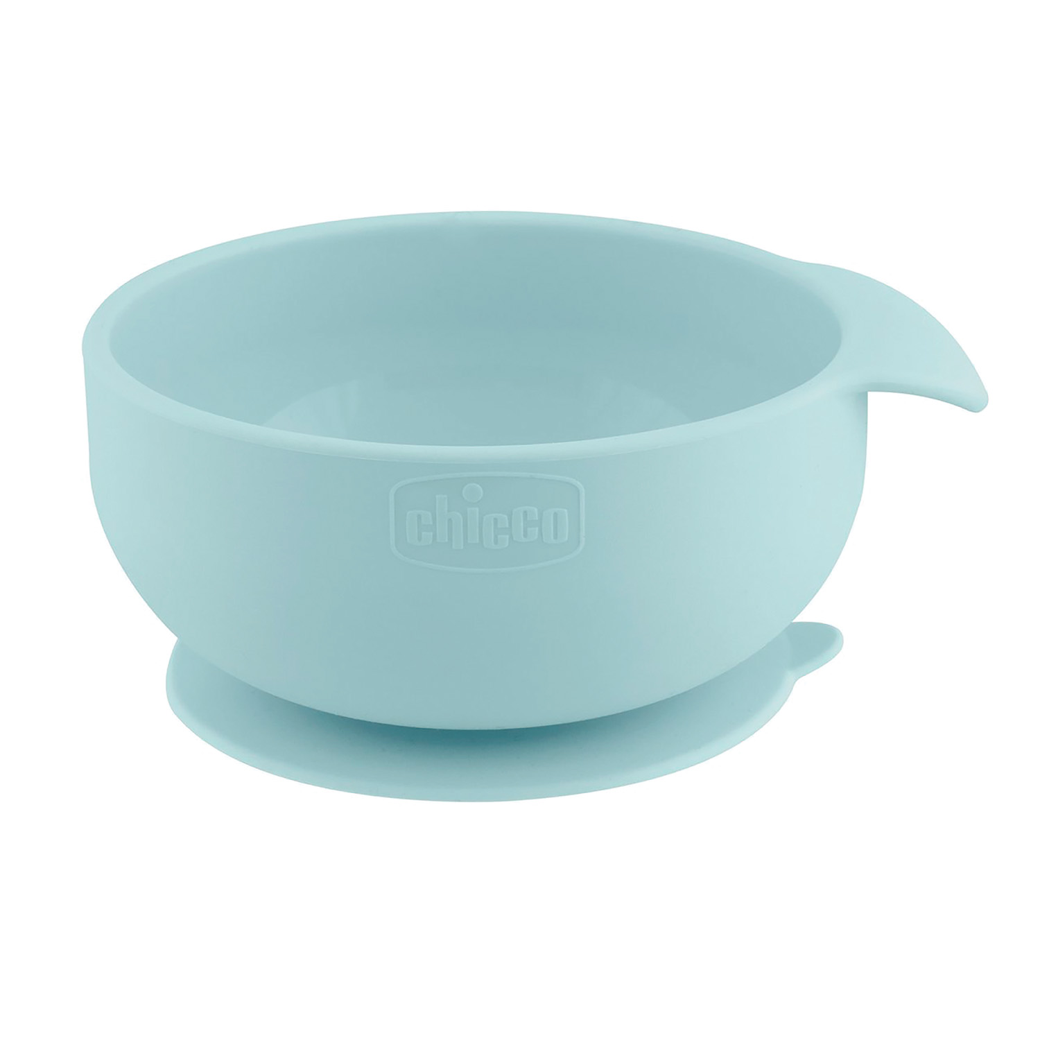 Chicco Μπωλ Σιλικόνης με Βεντούζα Νatural Σιέλ Για 6+ Μηνών