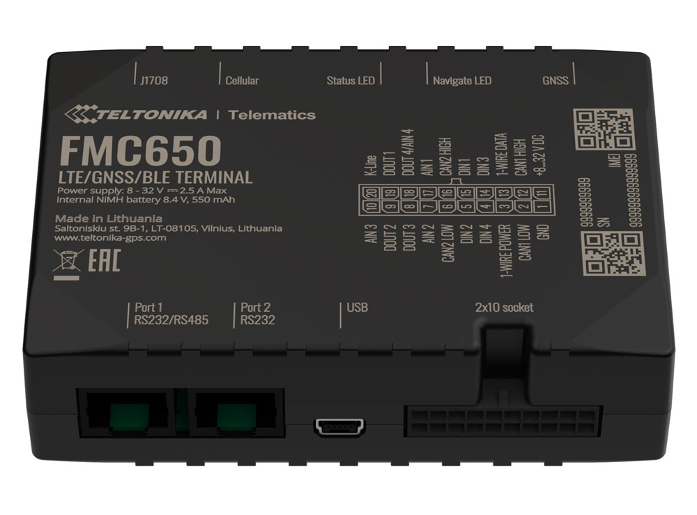 TELTONIKA GPS Tracker οχημάτων FMC650, 4G/GNSS/Bluetooth - Image 4
