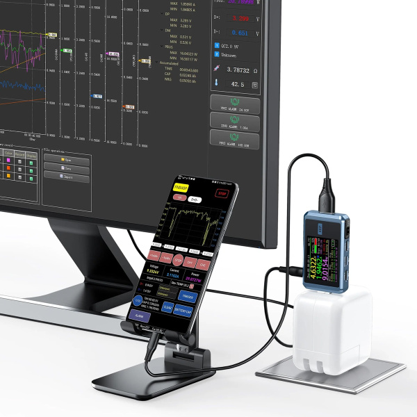 Alternative view of FNIRSI USB tester φόρτισης FNB48P, USB/micro USB/USB-C