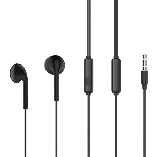 Alternative view of CELEBRAT earphones με μικρόφωνο G12, 3.5mm σύνδεση, Φ14.2mm, 1.2m, μαύρο