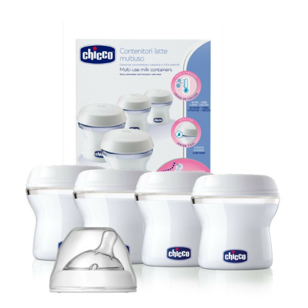 Alternative view of Chicco Δοχεία Αποθήκευσης Μητρικού Γάλακτος Natural Feeling 4τμχ
