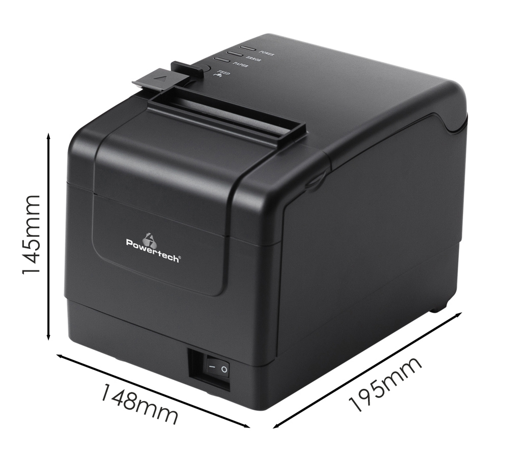 POWERTECH θερμικός εκτυπωτής αποδείξεων PT-1304, USB/LAN, μαύρος - Image 6