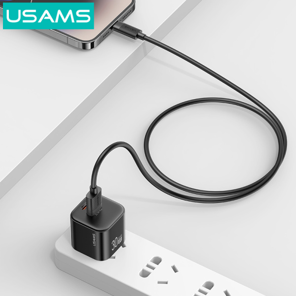 Alternative view of USAMS καλώδιο Lightning σε USB SJ778, 2.4A, 480Mbps, 1m, μαύρο