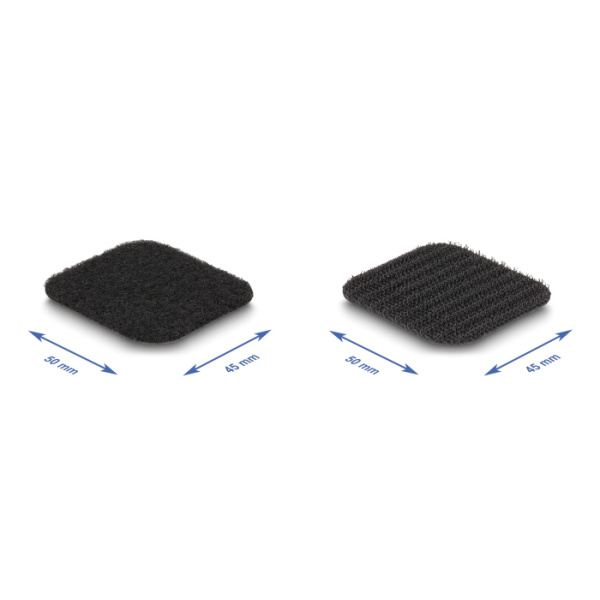 Alternative view of POWERTECH αυτοκόλλητα τύπου Velcro TIES-067 σε ρολό 5m, 45x50mm, μαύρο