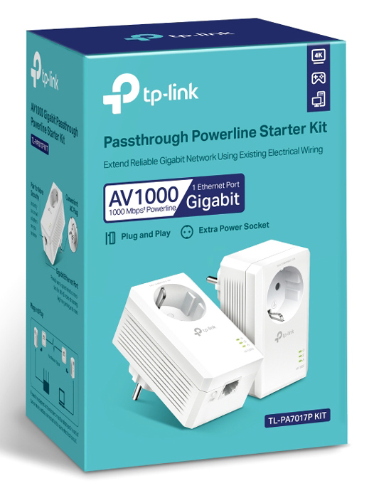 TP-LINK Powerline kit TL-PA7017P, Passthrough, AV1000 Gigabit, Ver. 4.0 - Image 5