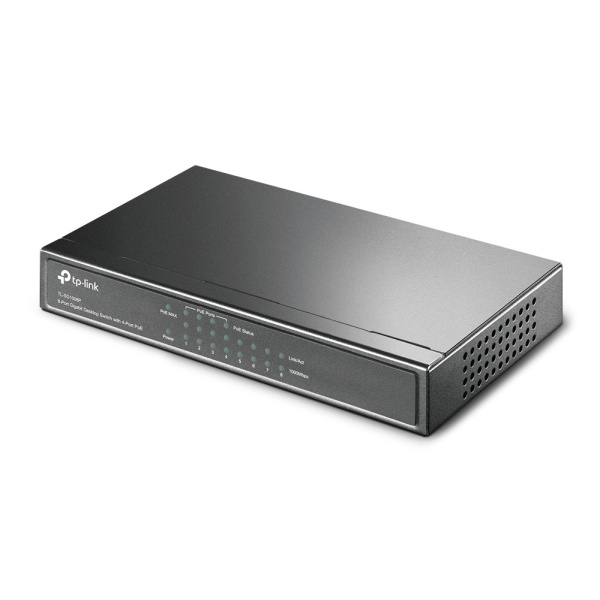 Alternative view of TP-LINK 8-Port Gigabit Desktop Switch TL-SG1008P, 4-Port PoE, Ver. 4.0