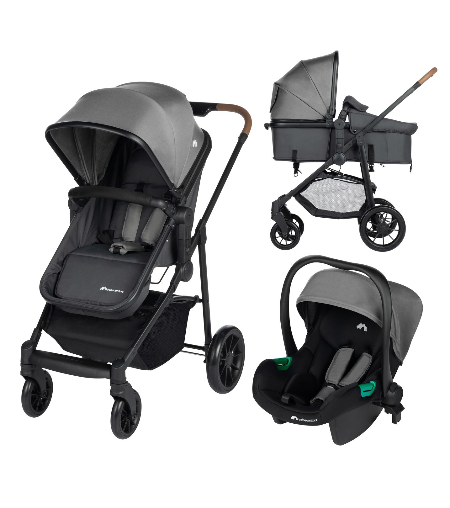 Bebe Confort Καρότσι Μωρού Trio Haze Tinted Stone για Παιδί έως 22kg