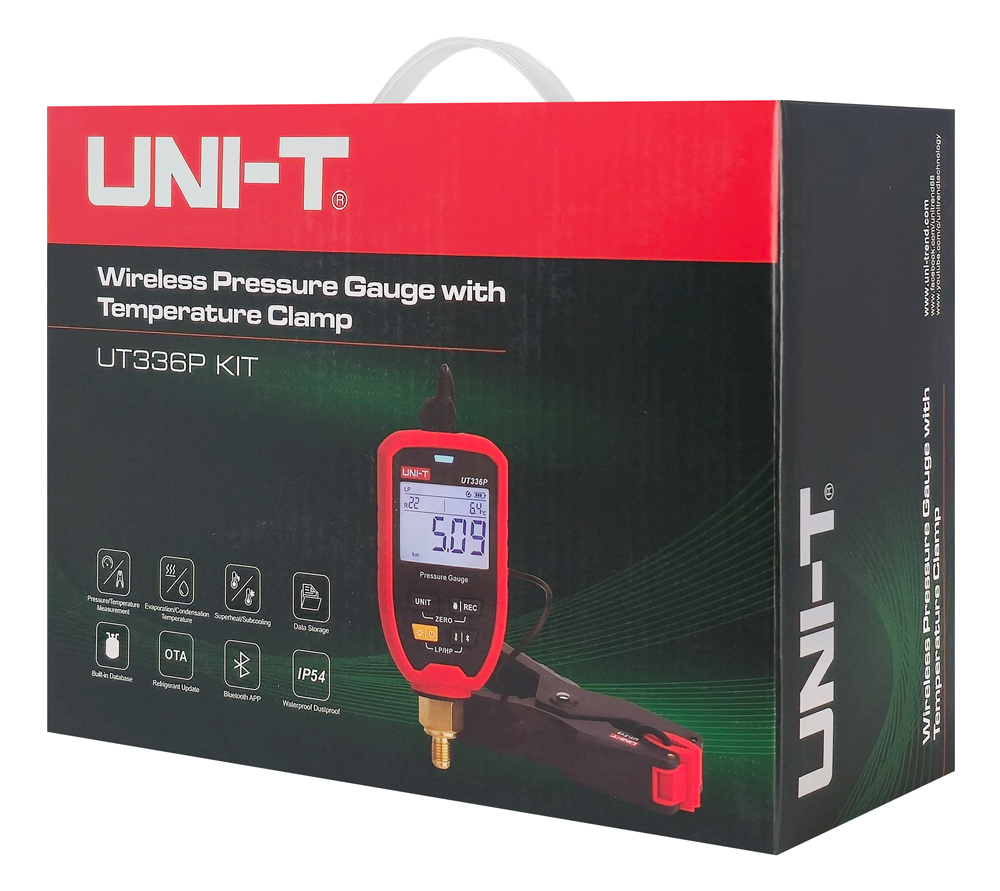 UNI-T ασύρματο μανόμετρο πίεσης ψυκτικών UT336P KIT με δαγκάνα θερμοκρασίας - Image 4