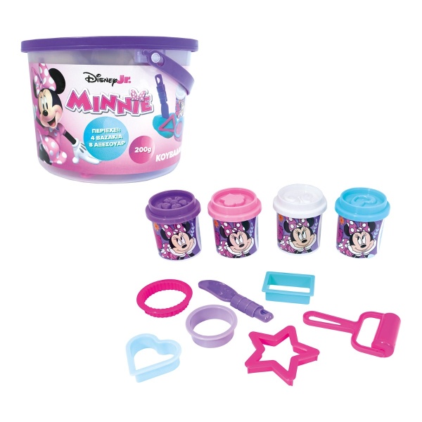 Alternative view of AS Πλαστελίνη Disney Minnie Κουβαδάκι Με 4 Βαζάκια - Καπάκια Καλουπάκια Και 8 Εργαλεία 200gr