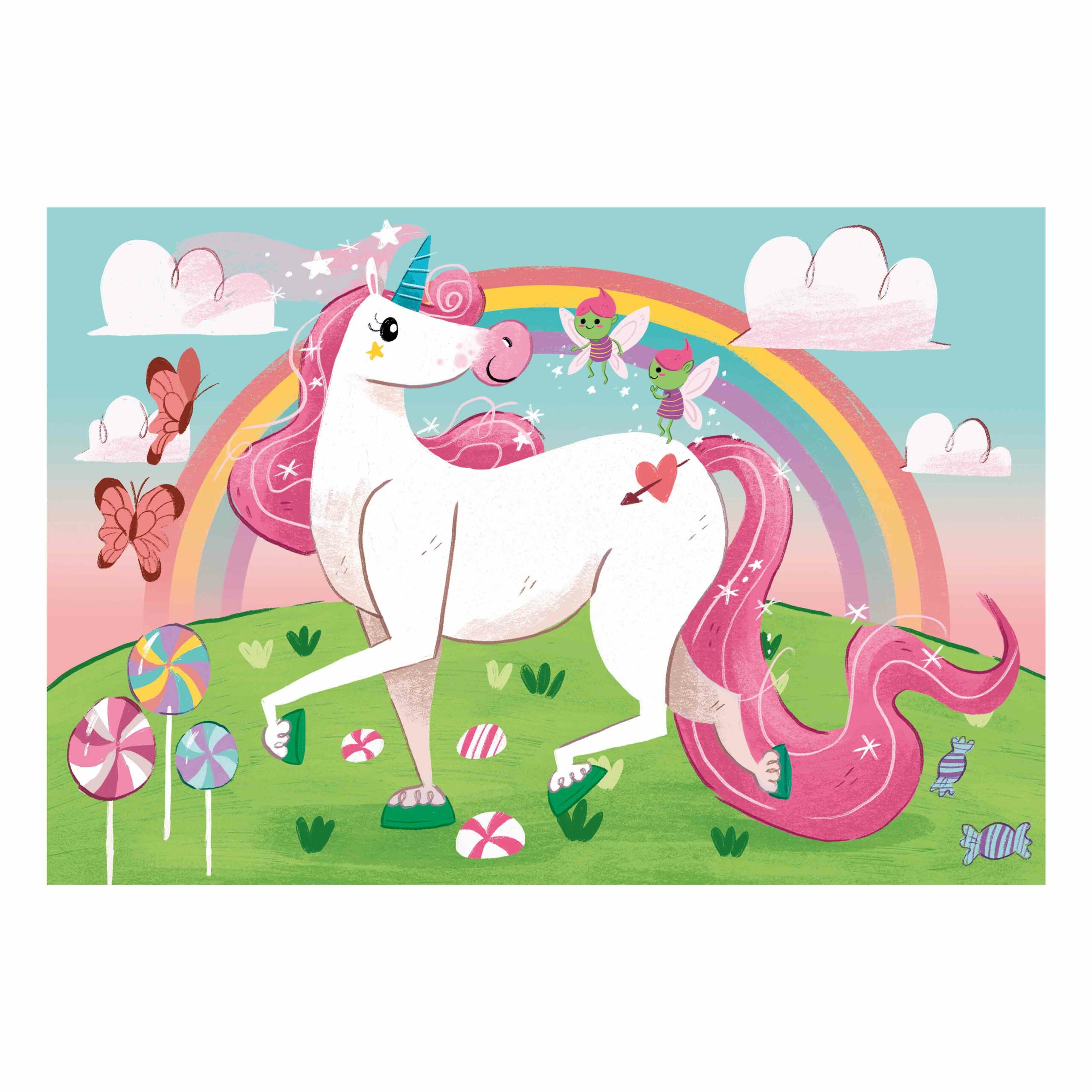 Clementoni Παιδικό Παζλ Super Color I Believe In Unicorns 2x20 τμχ - Image 2