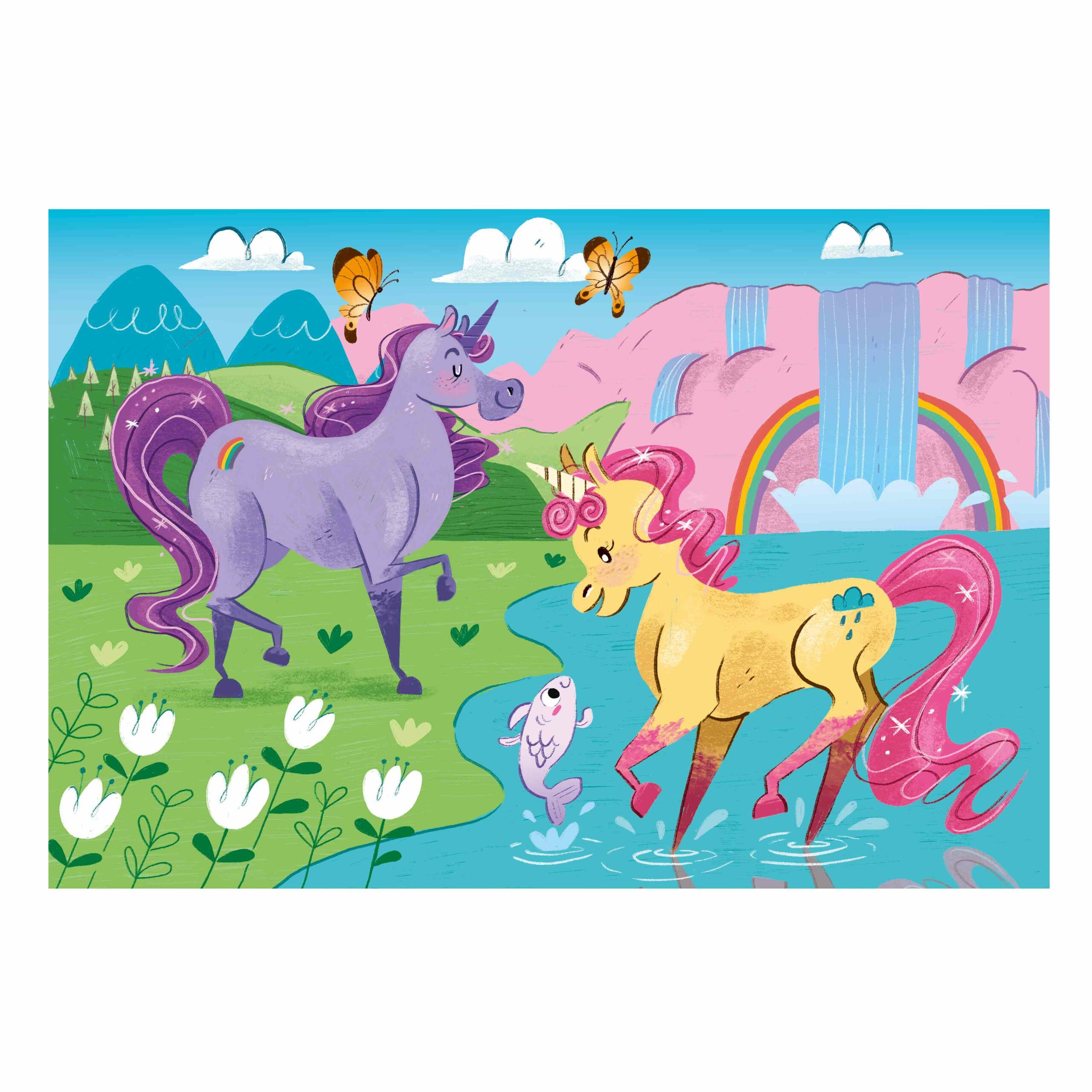 Clementoni Παιδικό Παζλ Super Color I Believe In Unicorns 2x20 τμχ - Image 3