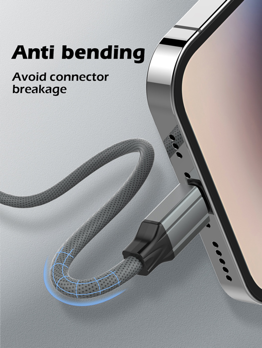 LDNIO καλώδιο Lightning σε USB-C LC441I, 30W PD, 1m, γκρι - Image 3