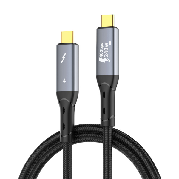 LDNIO καλώδιο USB-C TC-11c, 240W, 40Gbps, 8K/60Hz, 1m, μαύρο