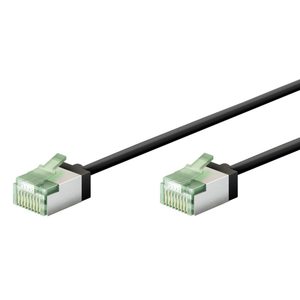 GOOBAY καλώδιο δικτύου 74356, CAT 8.1 U/FTP, ultra slim, copper, 40Gbps, 5m, μαύρο