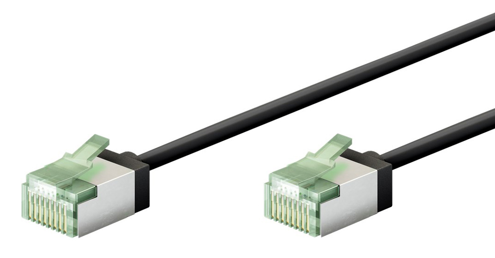 GOOBAY καλώδιο δικτύου 74356, CAT 8.1 U/FTP, ultra slim, copper, 40Gbps, 5m, μαύρο