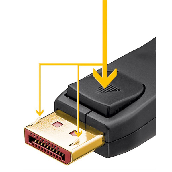 Alternative view of GOOBAY καλώδιο DisplayPort 74761, 16K/60Hz, 80 Gbps, 2m, μαύρο