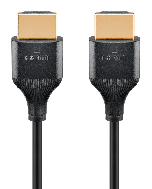 GOOBAY καλώδιο HDMI 75294 με Ethernet, slim, 4K/60Hz, 18 Gbps, 2m, μαύρο - Image 2