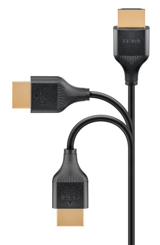 GOOBAY καλώδιο HDMI 75294 με Ethernet, slim, 4K/60Hz, 18 Gbps, 2m, μαύρο - Image 4