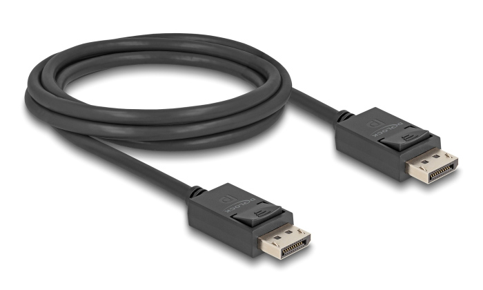 DELOCK καλώδιο DisplayPort 2.1 80493 8K/60Hz 4K/120Hz 40 Gbps, 2m, μαύρο - Image 2