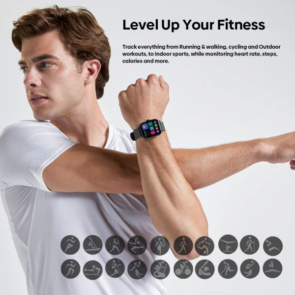 Alternative view of ZEBLAZE smartwatch Btalk Pro, heart rate, 1.91" TFT, μαύρο