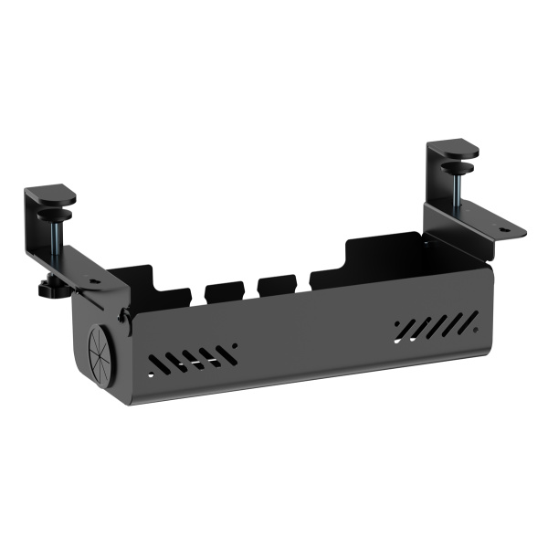 BRATECK cable management γραφείου CC11-22-1, μεταλλικό, 494x167x196mm, μαύρο