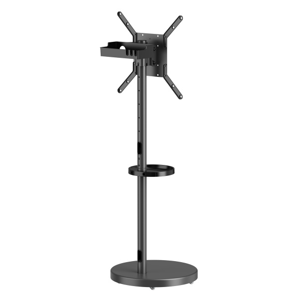 Alternative view of BRATECK βάση τηλεόρασης δαπέδου FS38-44TWE, 32-65", έως 50kg, με 2x ράφια, ροδάκια, μαύρη