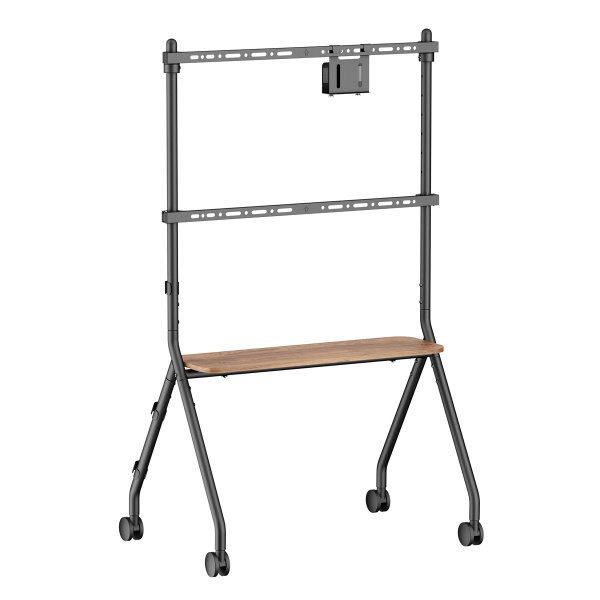 BRATECK βάση τηλεόρασης δαπέδου FS66-46F-01, 37-86", έως 80kg, με ράφι & ροδάκια