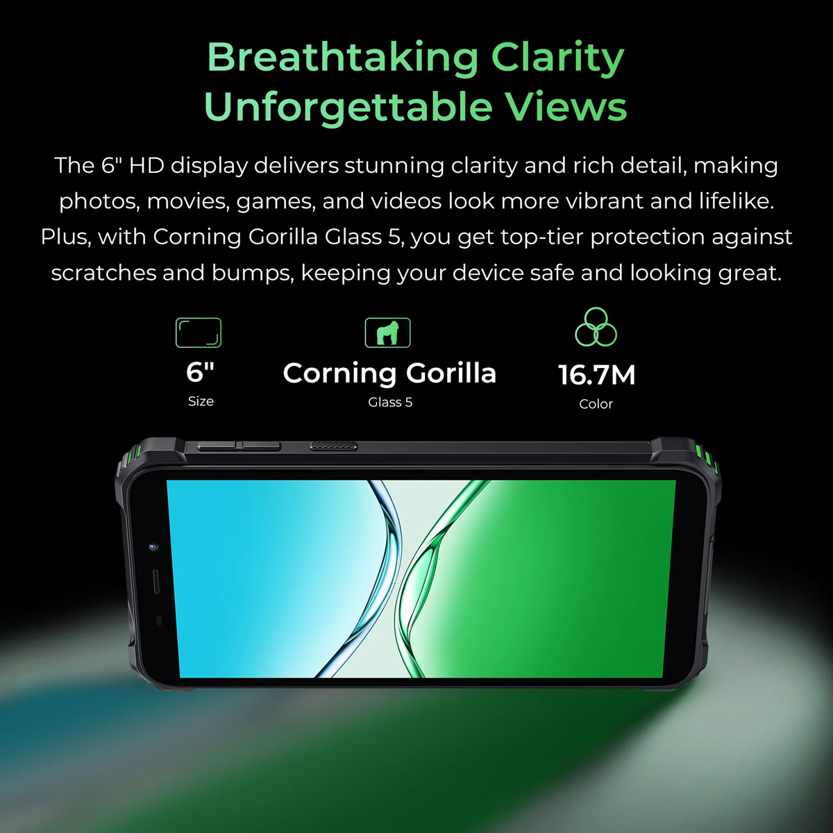 OUKITEL smartphone G5, 6", 4/256GB, 6300mAh, IP68/IP69K/MIL-STD 810H, μαύρο - Image 7