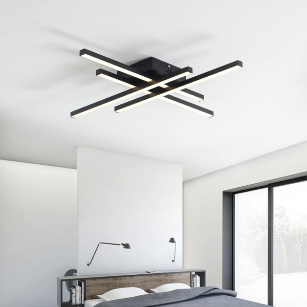 Alternative view of POWERTECH LED φωτιστικό οροφής HLL-0111, 50W, 4500K, 9x60x60cm, μαύρο