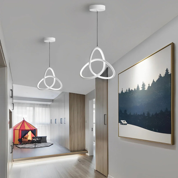 Alternative view of POWERTECH LED φωτιστικό οροφής HLL-0121, 15W, 4000K, Φ22cm x 1m, λευκό