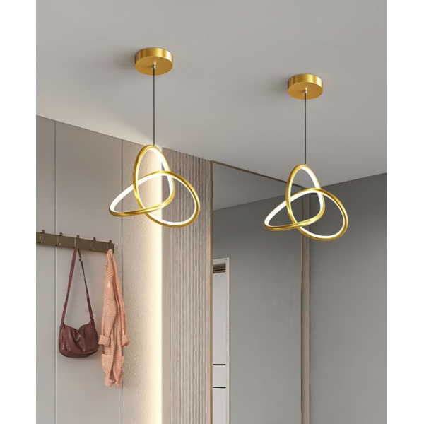 Alternative view of POWERTECH LED φωτιστικό οροφής HLL-0122, 15W, 4000K, Φ22cm x 1m, χρυσό