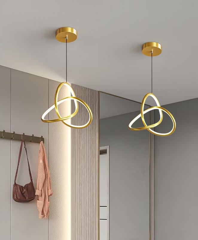 POWERTECH LED φωτιστικό οροφής HLL-0122, 15W, 4000K, Φ22cm x 1m, χρυσό - Image 2