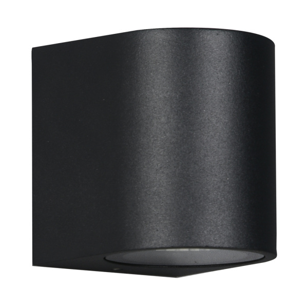 POWERTECH φωτιστικό τοίχου HLL-0187 για GU10 λάμπα, μεταλλικό, IP65, μαύρο