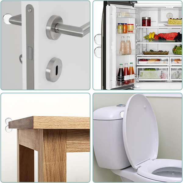 Alternative view of HOME USE στοπ πόρτας HUH-0264, αυτοκόλλητο, PU πλαστικό, 25x10mm, διάφανο, 12τμχ