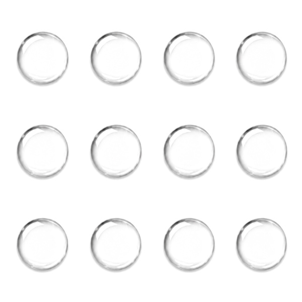 HOME USE στοπ πόρτας HUH-0264, αυτοκόλλητο, PU πλαστικό, 25x10mm, διάφανο, 12τμχ