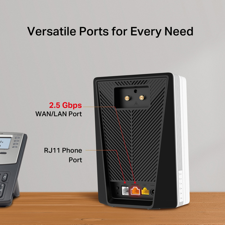 MERCUSYS Router MB520-5G με θύρα τηλεφώνου, 5G, AX3000 Dual Band WiFi 6, 3000Mbps, V.1.0 - Image 8